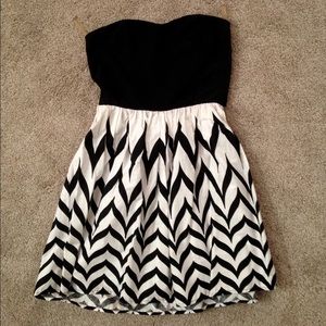Strapless mini dress